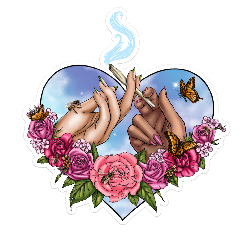 SMOKEY HEART STICKER